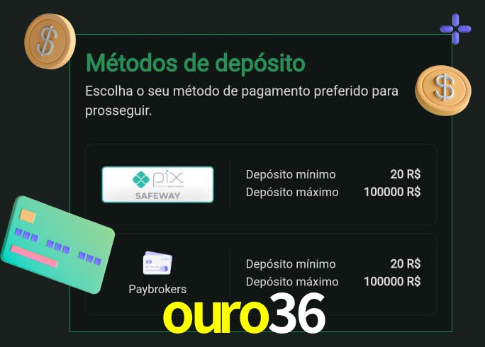 O cassino ouro36 oferece uma grande variedade de métodos de pagamento